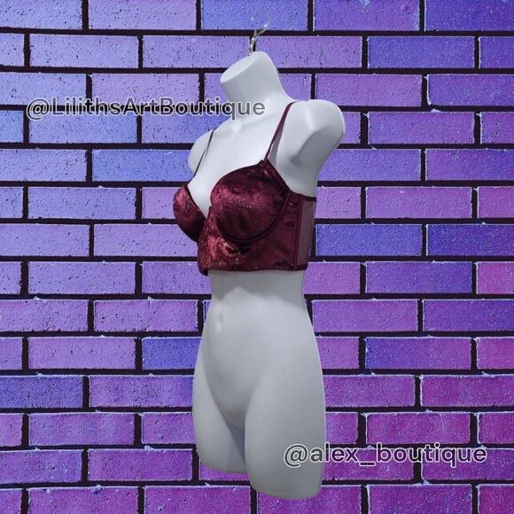 Victoria Secret Lined Demi Velvet Balconette Bra(P004)-Size 34B for Women - Picture 5 of 8